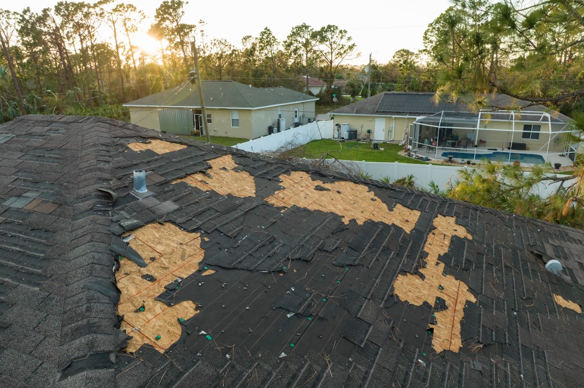 storm damage roof repair in Sugar Land, TX